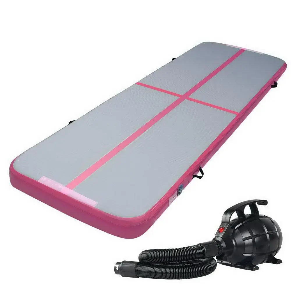 Everfit GoFun 3X1M Inflatable Air Track Mat with Pump Tumbling Gymnastics Pink Deals499
