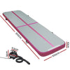 Everfit GoFun 3X1M Inflatable Air Track Mat with Pump Tumbling Gymnastics Pink Deals499