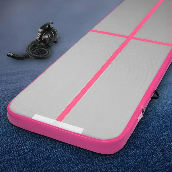 Everfit GoFun 3X1M Inflatable Air Track Mat with Pump Tumbling Gymnastics Pink Deals499