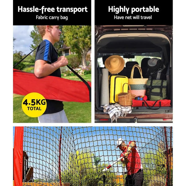 Everfit Portable Baseball Training Net Stand Softball Practice Sports Tennis Deals499