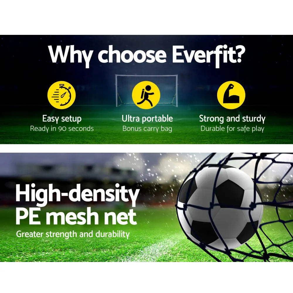 Everfit Portable Soccer Football Goal Net Kids Outdoor Training Sports Deals499
