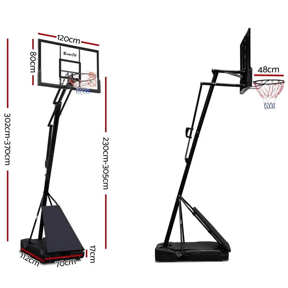 Everfit Pro Portable Basketball Stand System Ring Hoop Net Height Adjustable 3.05M Deals499