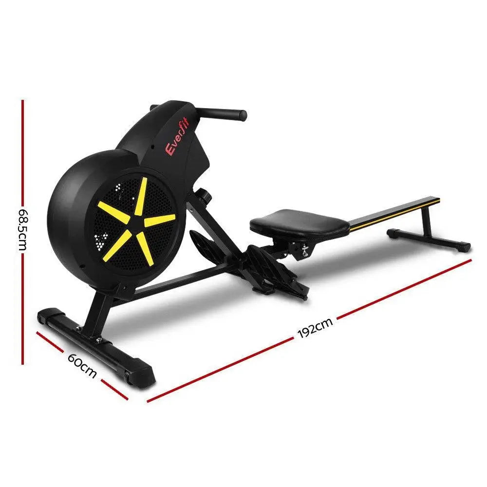 Everfit Rowing Exercise Machine Rower Resistance Fitness Home Gym Cardio Air Deals499