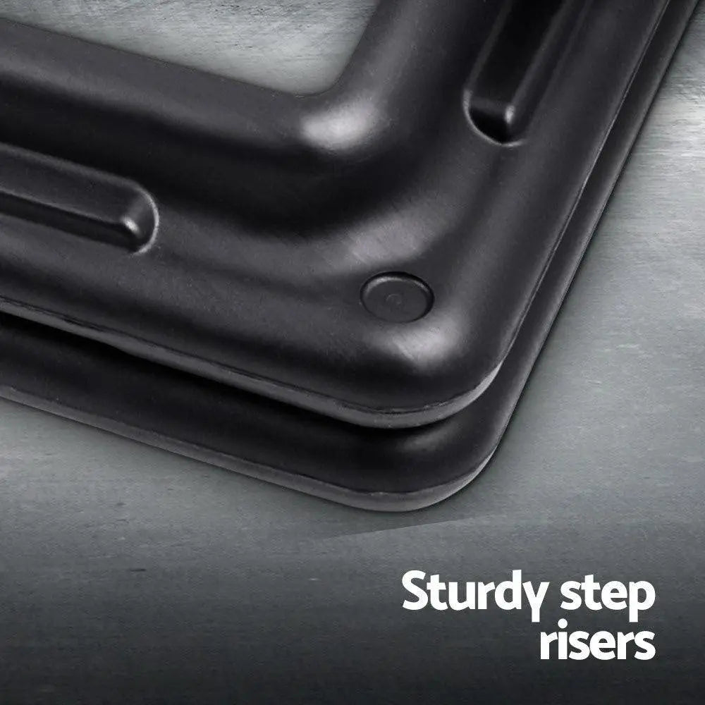 Everfit Set of 2 Aerobic Step Exercise Stepper Riser Steps Deals499