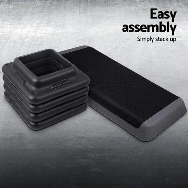 Everfit Set of 2 Aerobic Step Exercise Stepper Riser Steps Deals499