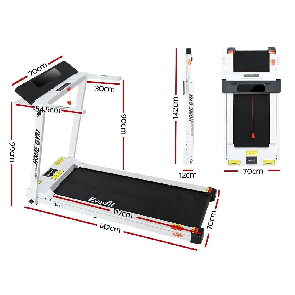 Everfit Treadmill Electric Fully Foldable Home Gym Exercise Fitness White Deals499