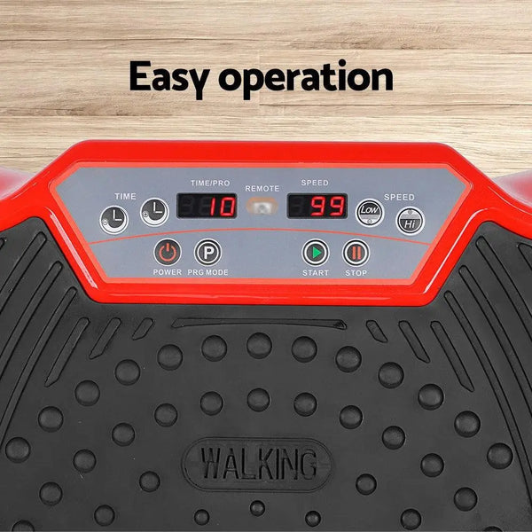 Everfit Vibration Machine Plate Platform Body Shaper Home Gym Fitness Red Deals499