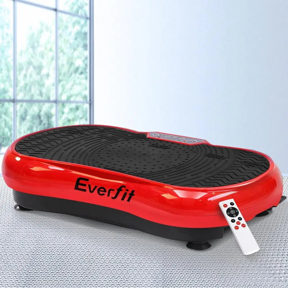 Everfit Vibration Machine Plate Platform Body Shaper Home Gym Fitness Red Deals499