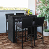 Gardeon Outdoor Bar Set Table Chairs Stools Rattan Patio Furniture 4 Seaters Deals499