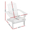 Gardeon Outdoor Sun Lounge Beach Chairs Table Setting Wooden Adirondack Patio - White Deals499
