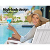 Gardeon Outdoor Sun Lounge Beach Chairs Table Setting Wooden Adirondack Patio - White Deals499