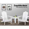 Gardeon Outdoor Sun Lounge Beach Chairs Table Setting Wooden Adirondack Patio Chair White Deals499