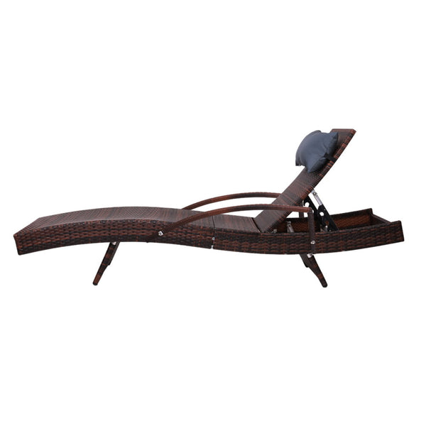 Gardeon Outdoor Sun Lounge Furniture Day Bed Wicker Pillow Sofa Set Deals499