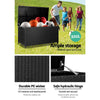 Gardeon 320L Outdoor Wicker Storage Box - Black Deals499