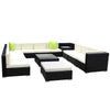 Gardeon 13PC Sofa Set with Storage Cover Outdoor Furniture Wicker Deals499