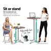 Outdoor Bar Table Furniture Wooden Cafe Table Aluminium Adjustable Round Gardeon Deals499