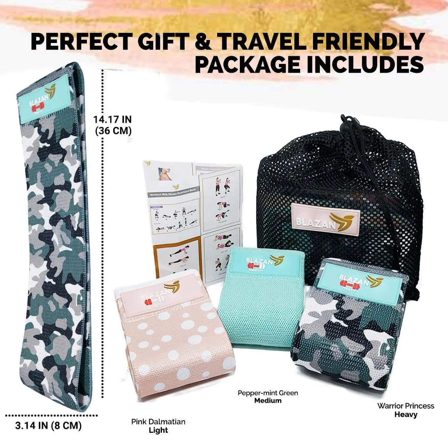 Fabric Resistance Bands Set of 3 Non-Slip Booty Bands for Hip Circle Workout Deals499