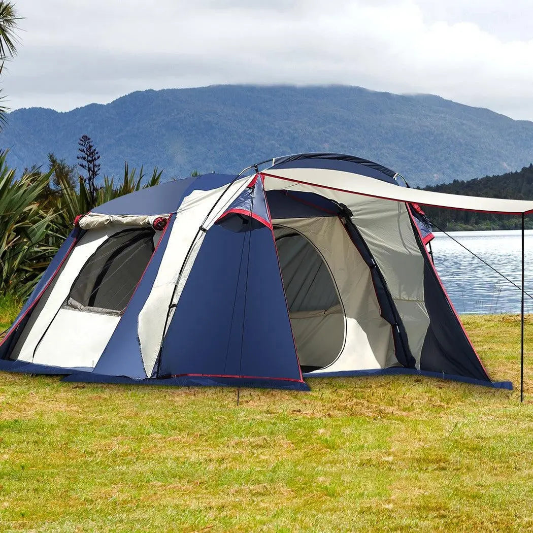 Family Camping Tent Tents Portable Outdoor Hiking Beach  4-6 Person Shade Shelter Deals499