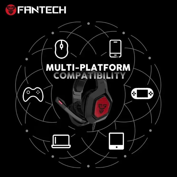 Fantech MH83 Stereo 7.1 Over Ear RGB Multi Platformer Gaming Headphone Noise Cancelling Headset for Mobile, PC, PS4 & Nintendo Switch Deals499