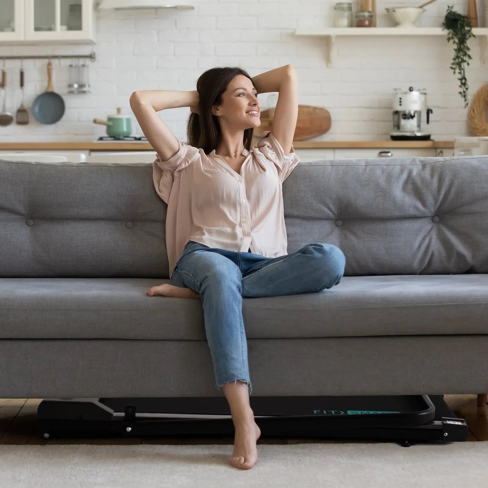 FitSmart FX2000 Electric Treadmill Walking Foldable Home Gym Exercise Black Deals499