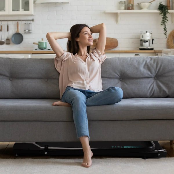 FitSmart FX2000 Electric Treadmill Walking Foldable Home Gym Exercise Black Deals499