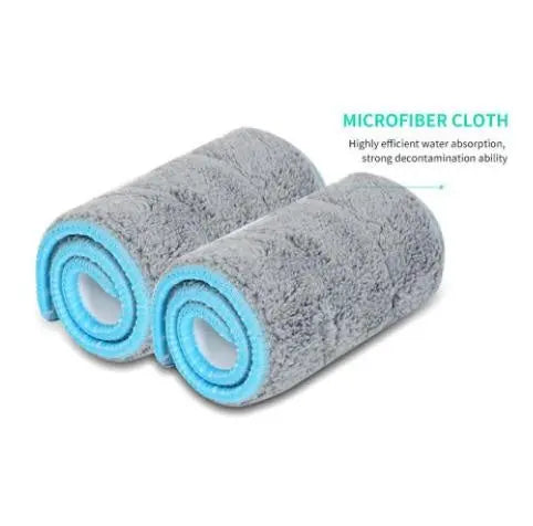 Flat Mop Bucket 360 Rotating Self Wash Cleaning Wet and Dry Pads 3 MOP Heads Set Deals499