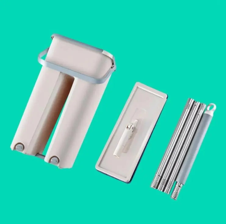 Flat Mop Bucket 360 Rotating Self Wash Cleaning Wet and Dry Pads 3 MOP Heads Set Deals499