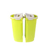 Flat Mop Bucket Floor Cleaner Set Stainless Steel Wet Dry Microfiber Mop Heads Deals499