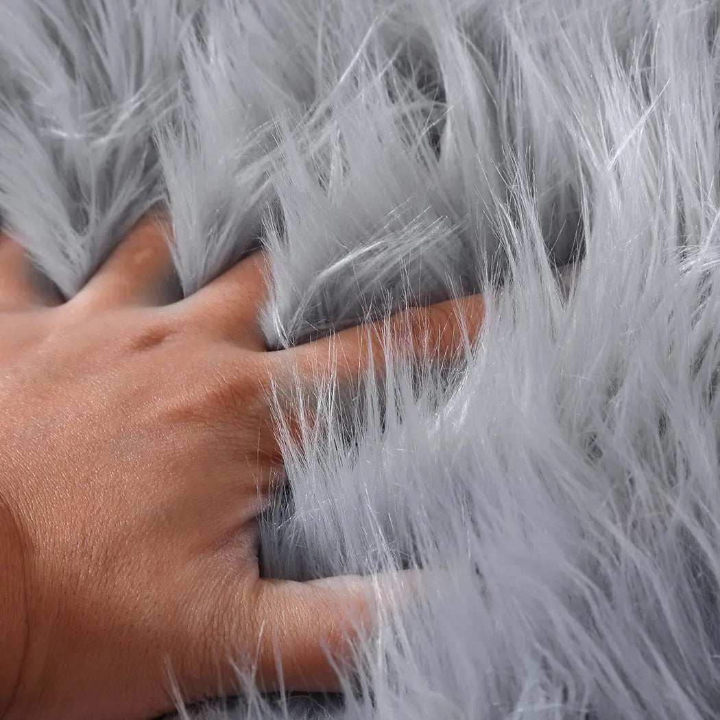 Floor Rugs Sheepskin Shaggy Rug Area Carpet Bedroom Living Room Mat 60X120 Grey Deals499