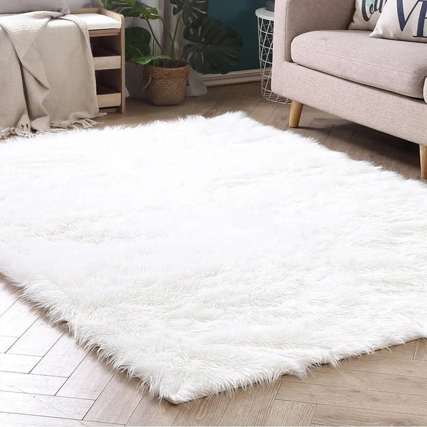 Floor Rugs Sheepskin Shaggy Rug Area Carpet Bedroom Living Room Mat 80X150 White Deals499