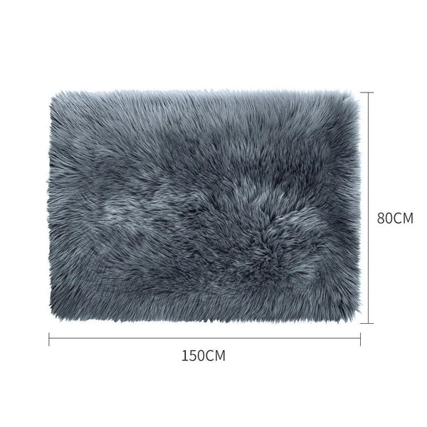 Floor Rugs Sheepskin Shaggy Rug Carpet Bedroom Living Room Mat 80X150 Dark Grey Deals499