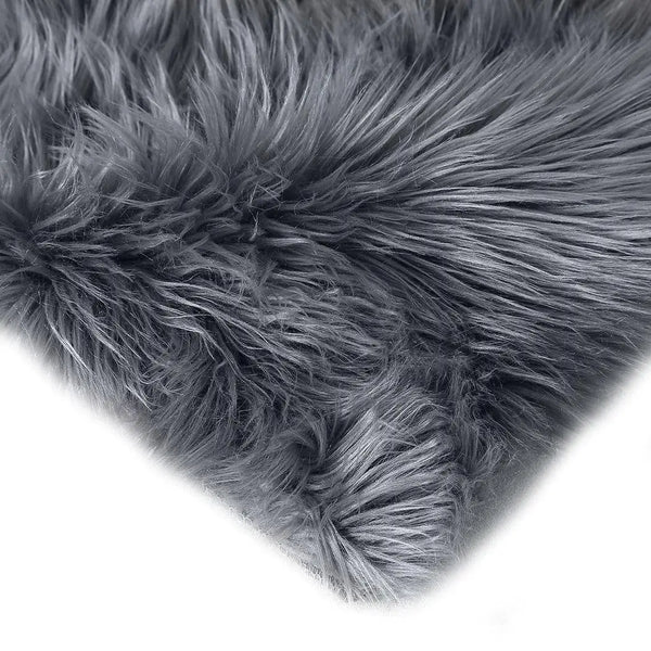 Floor Rugs Sheepskin Shaggy Rug Carpet Bedroom Living Room Mat 80X150 Dark Grey Deals499