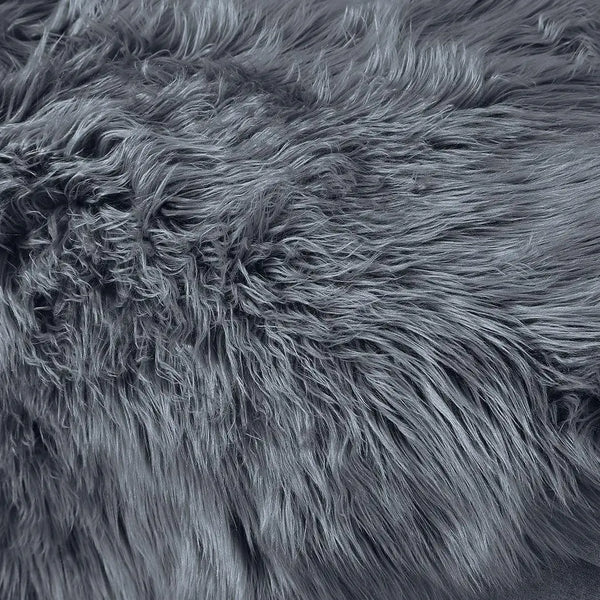 Floor Rugs Sheepskin Shaggy Rug Carpet Bedroom Living Room Mat 80X150 Dark Grey Deals499