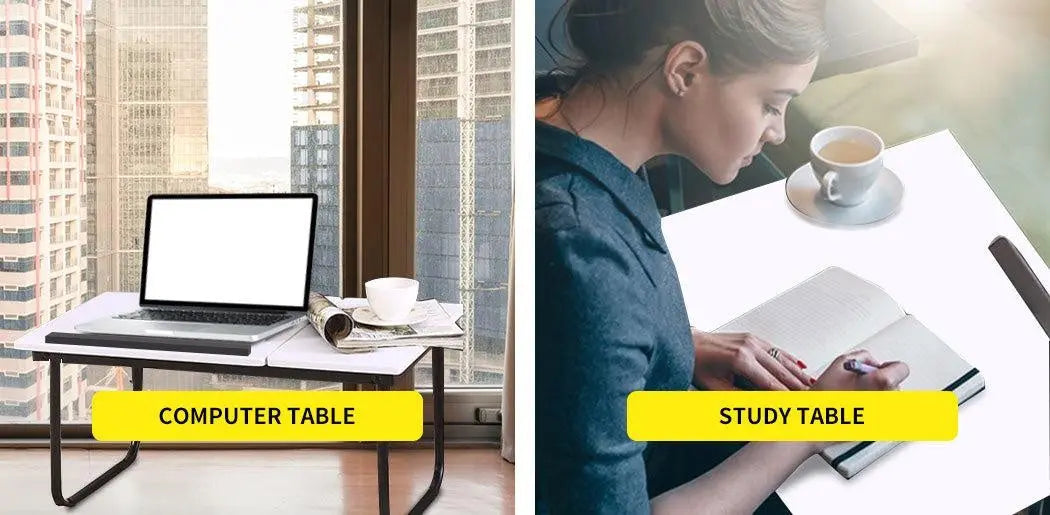 Foldable Bed Tray Laptop Table Stand Tablet Portable Tables White Deals499