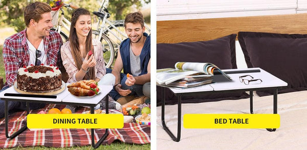 Foldable Bed Tray Laptop Table Stand Tablet Portable Tables White Deals499