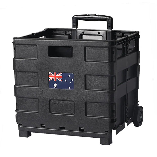 Foldable Shopping Cart Trolley Pack & Roll Folding Grocery Basket Crate Portable Deals499