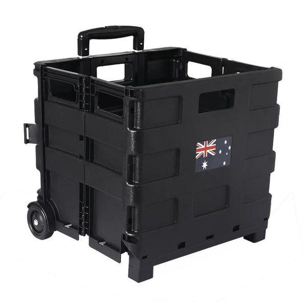 Foldable Shopping Cart Trolley Pack & Roll Folding Grocery Basket Crate Portable Deals499