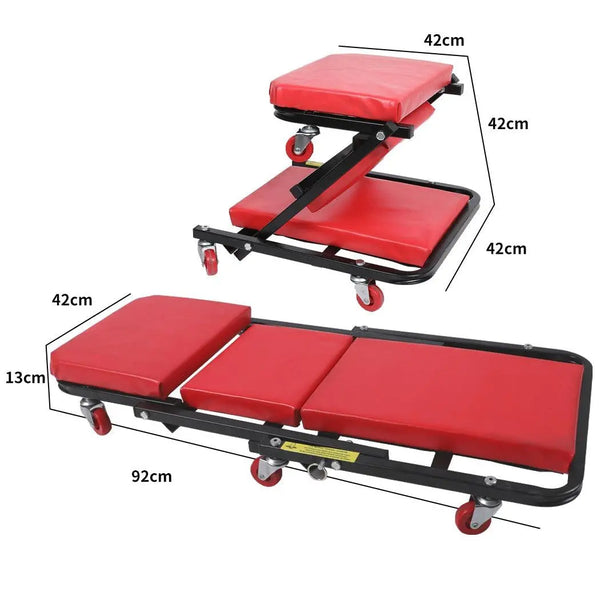 Folding Creeper Mechanic Stool Seat Garage Repair Trolley Laying Workshop Deals499
