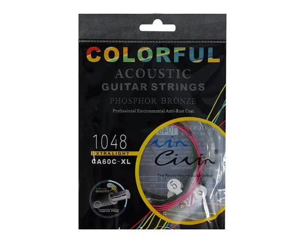 Freedom 10 Pack Coloured Acoustic Guitar Strings CA-60-L-10PK Deals499