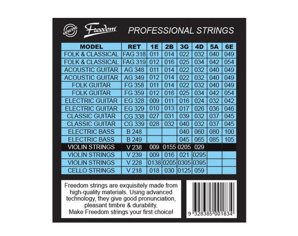 Freedom 10 Pack Violin Strings V238-10PK Deals499