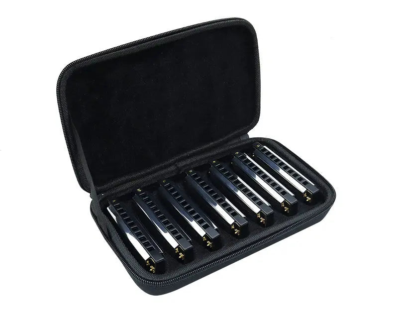 Freedom 7 Pack Harmonica Set Key of A B Flat C D E F G | 10 Hole MH1020-7 Deals499