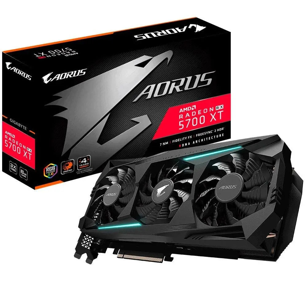 GIGABYTE AMD Radeon Navi Aorus RX 5700 XT V2 8GB GDDR6 PCIe Graphic Card 8K 7680x4320@60Hz 6xDisplays 3xDP 3xHDMI 2010/1770MHz FreeSync RGB2.0 GIGABYTE