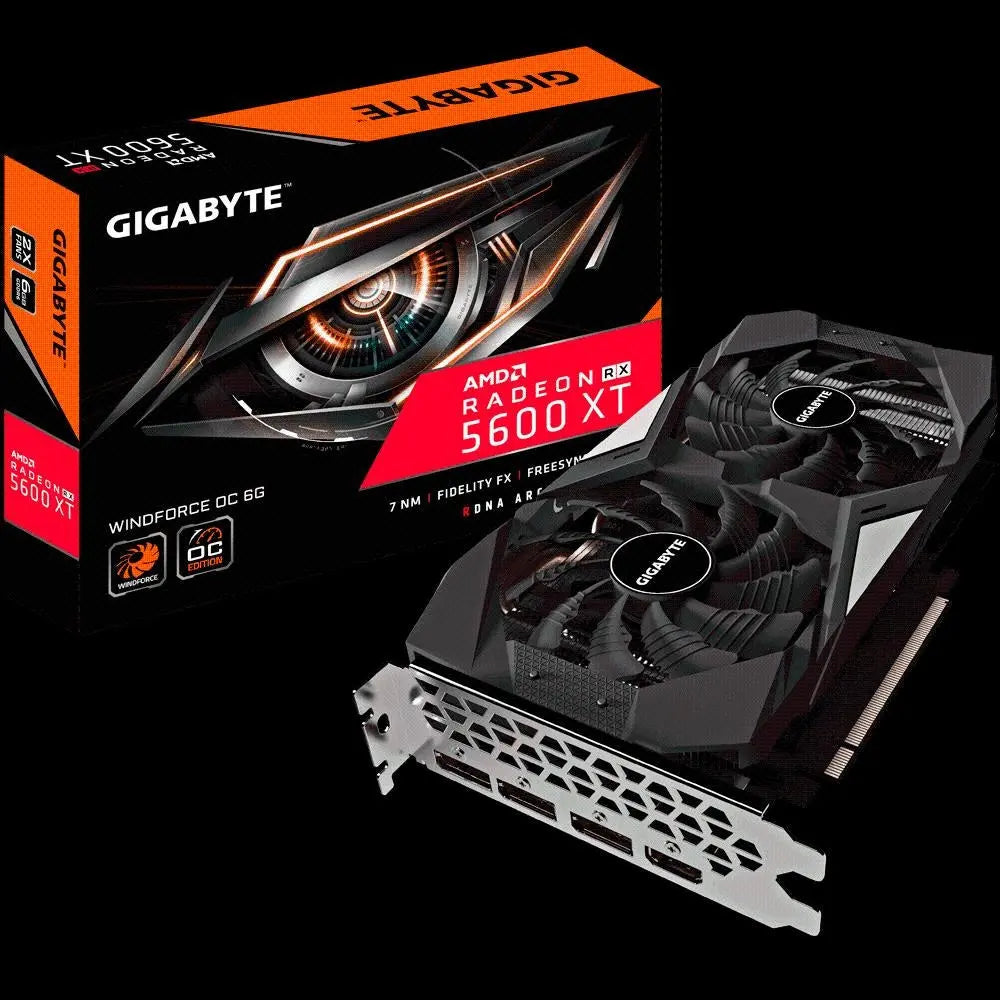 GIGABYTE AMD Radeon RX 5600 XT WINDFORCE OC 6GB GDDR6 1620/1460 MHz Windforce 2X Fans PCIe 4.0 8K 7680x4320@60Hz 4xDisplays 3xDP HDMI (LS) GIGABYTE