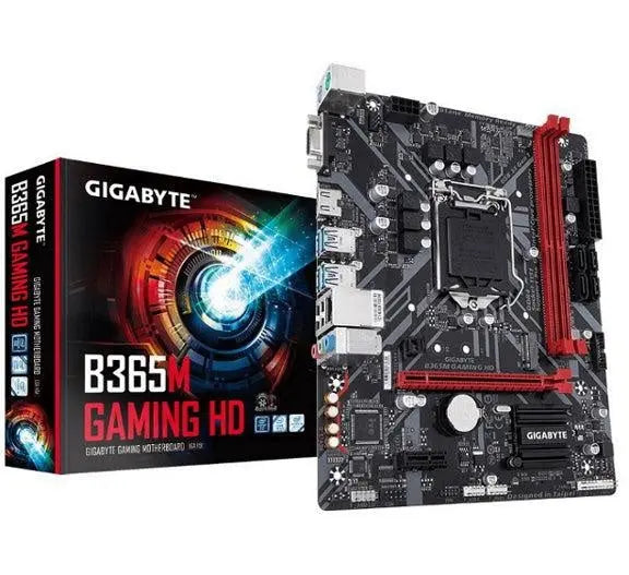 GIGABYTE B365M GAMING HD LGA1151 9Gen mATX MB 2xDDR4 2xPCIe HDMI M.2 4xSATA 6xUSB3.1 6xUSB2 GbE LAN ~GA-B360M-H LS GIGABYTE