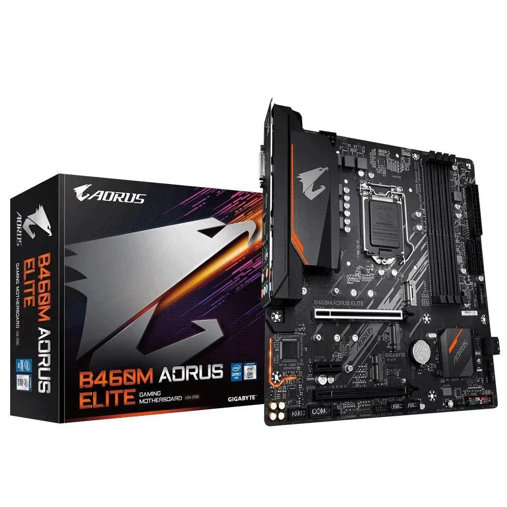 GIGABYTE B460M AORUS ELITE mATX MB 4xDDR4 LGA1200 10th Gen 2xM.2 6xSATAIII RAID LAN 2xPCIEx16 DP HDMI DVI-D USB-C GIGABYTE