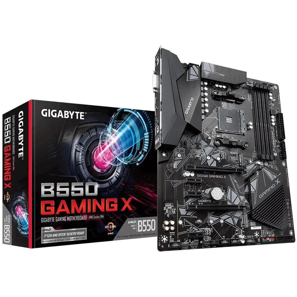 GIGABYTE B550 GAMING X AMD Ryzen ATX Motherboard 4xDDR4 4xSATA 2xM,2 LAN RAID HDMI DVI-D 2xPCIE3.0x16 4xUSB3.2 6xUSB2.0 GIGABYTE