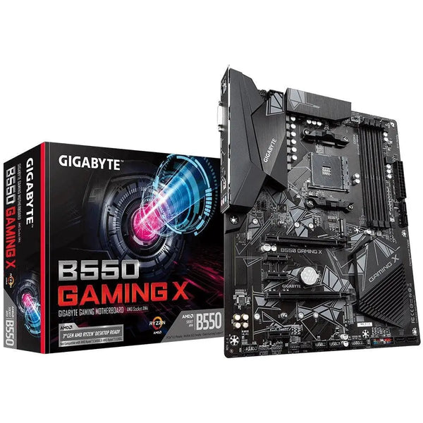 GIGABYTE B550 GAMING X AMD Ryzen ATX Motherboard 4xDDR4 4xSATA 2xM,2 LAN RAID HDMI DVI-D 2xPCIE3.0x16 4xUSB3.2 6xUSB2.0 GIGABYTE