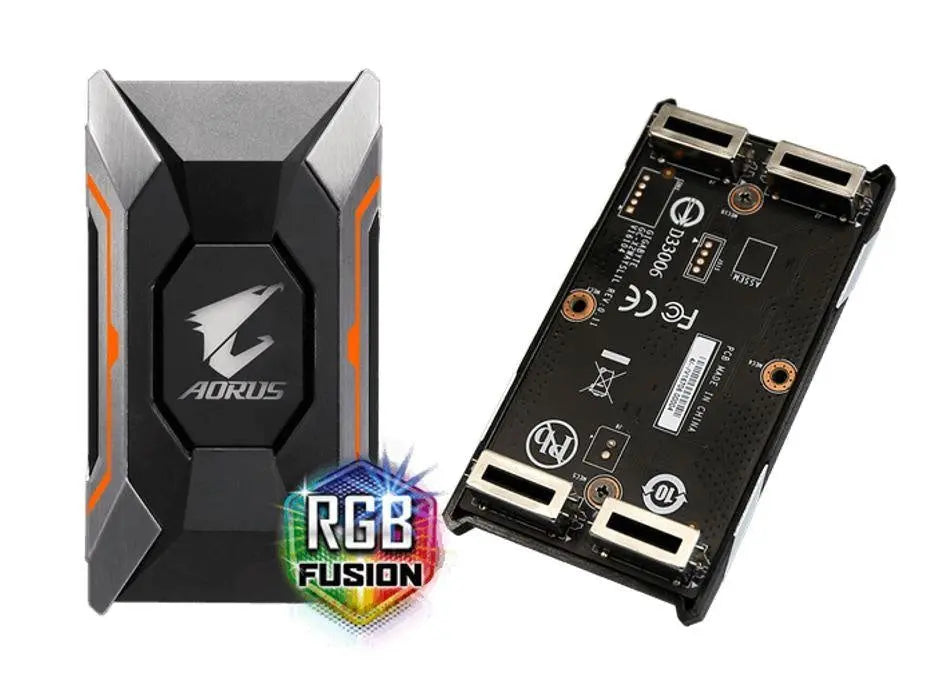 GIGABYTE GC-A2WAYSLIL RGB Aorus SLI HB bridge RGB 4K+ 8cm 2 slot spacing for nVidia GTX 10 series graphic cards Dual Link SLI HB ~GC-A2WAYSLI RGB (LS GIGABYTE