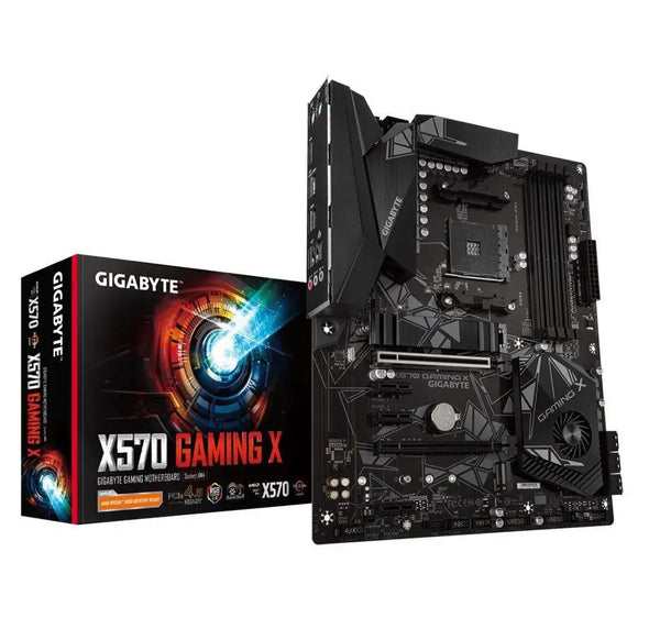 GIGABYTE X570 GAMING X Ryzen AM4 ATX Motherboard 4xDDR4 Dual PCIe 4.0,M.2 RAID GbE LAN CrossFire RGB 6xUSB2.0/1.1 8xUSB3.2 GIGABYTE
