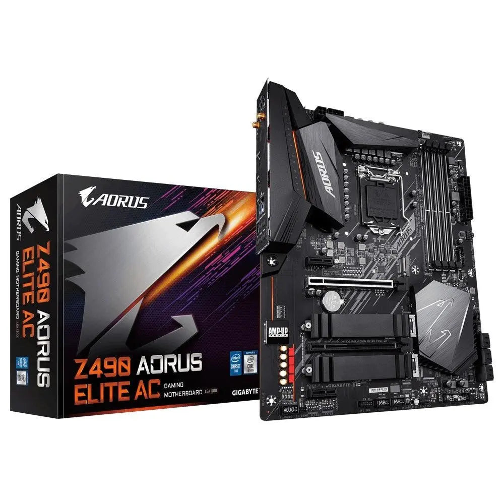 GIGABYTE Z490 AORUS ELITE AC Intel ATX MB 4xDDR4 3xPCIe 2xM.2 6xSATAIII WiFi BT LGA1200 Crossfire GIGABYTE